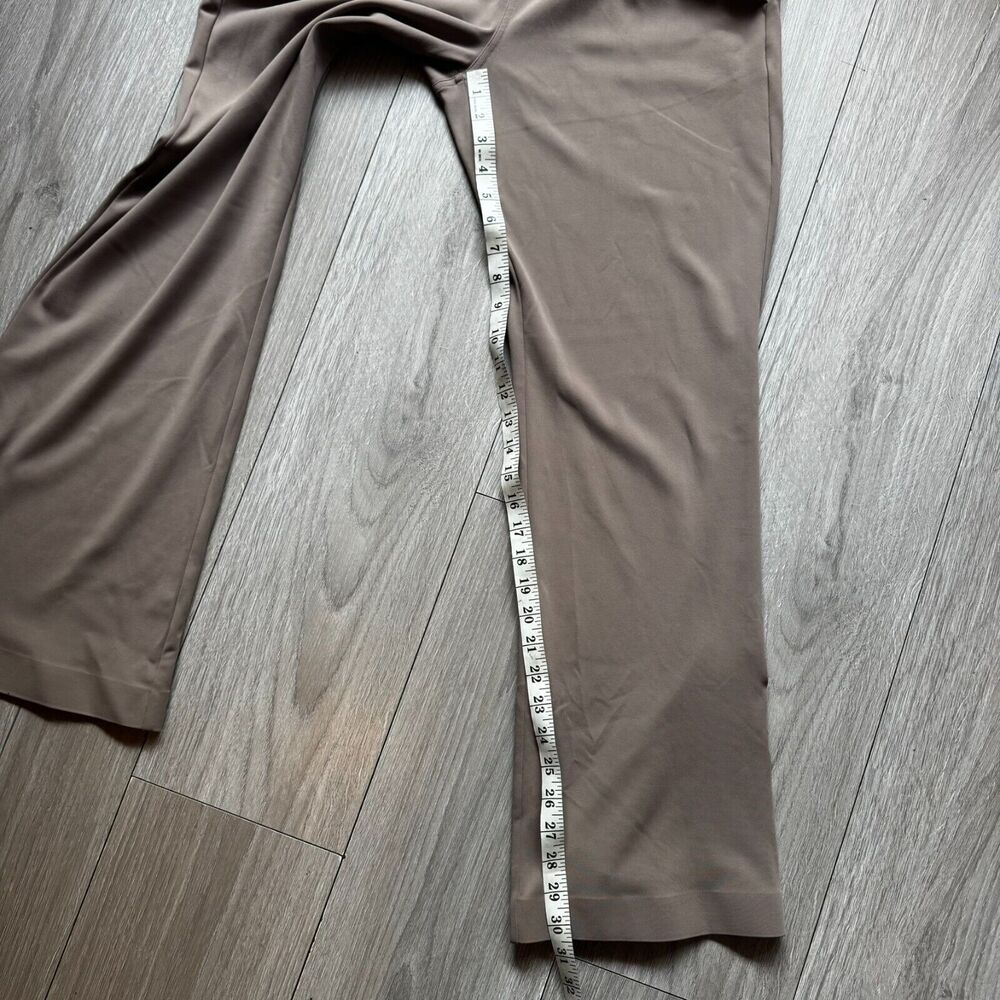 Athleta Pants Womens M Beige Venice Flare Leg Slit Hem High Rise Office Commute - Picture 7 of 14